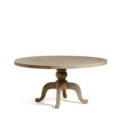 Adele Solid Wood 6 Seater Round Dining Table