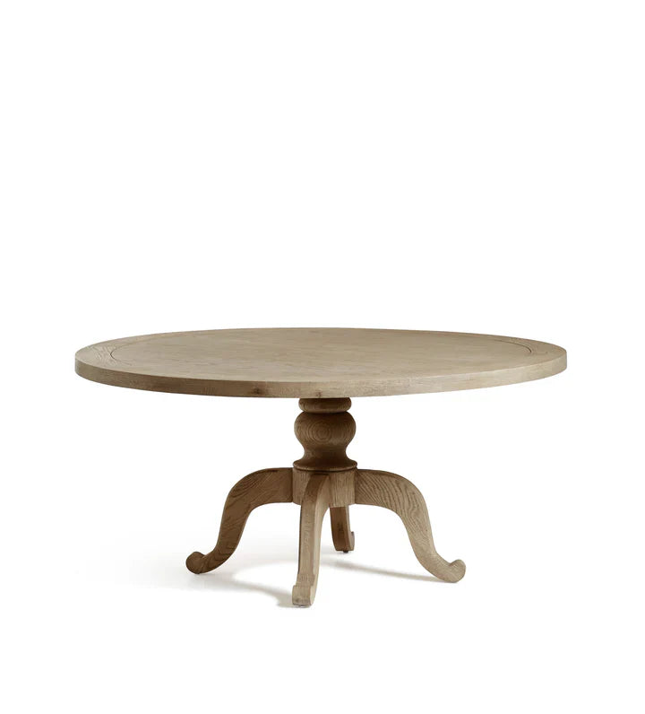 Adele Solid Wood 6 Seater Round Dining Table