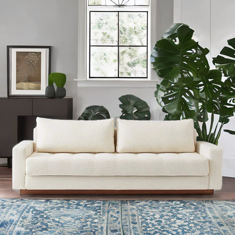 Modern Fabric Uberlyfe Sofa Bed In White