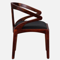 Classic Sheesham Wood Arm Chair In Honey Oak Finish