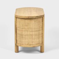 Elara Rattan 2 Drawer Bedside  Table