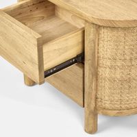 Elara Rattan 2 Drawer Bedside  Table