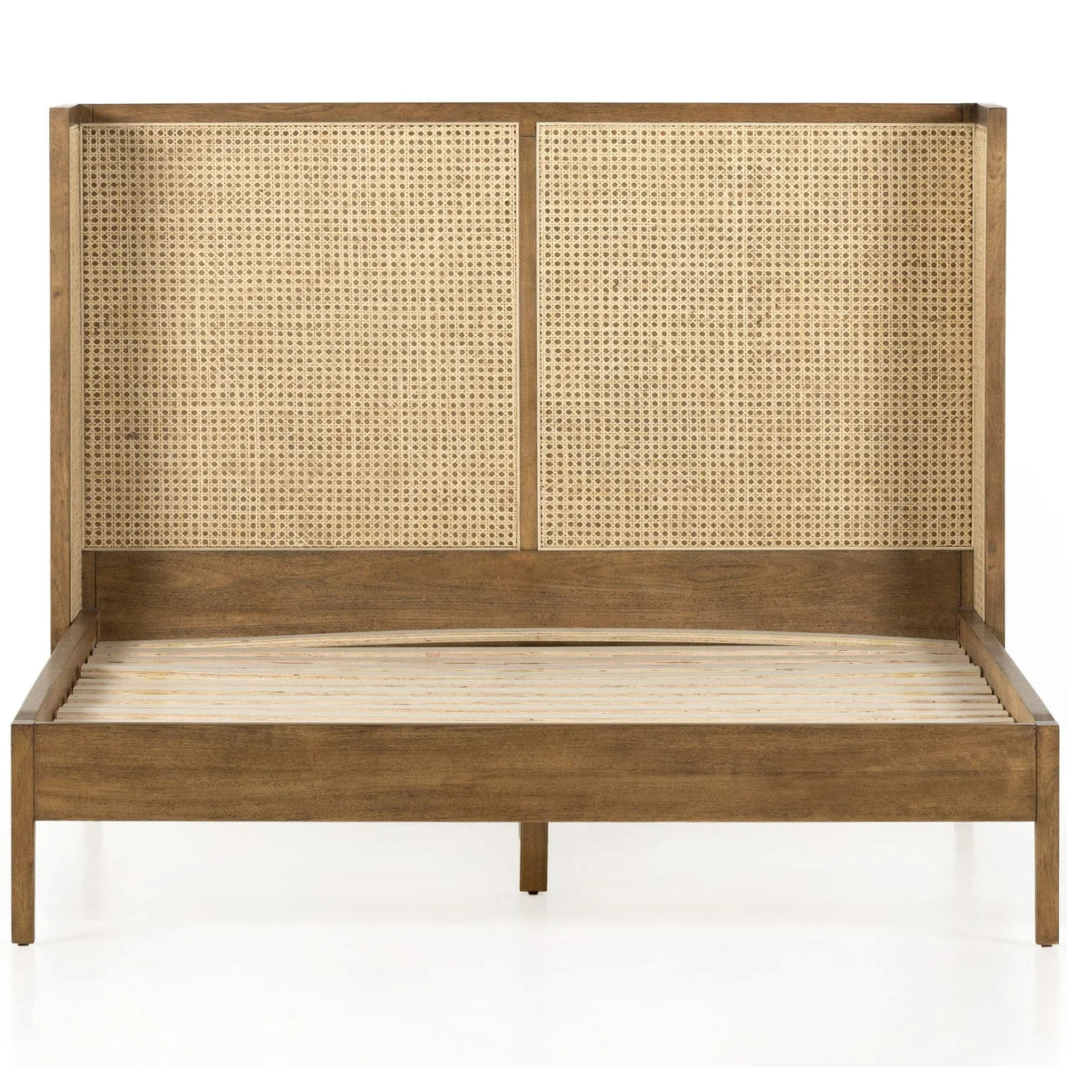 Viola Luxury Solid Wood Rattan Cane Bed - All Sizes