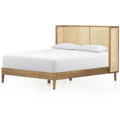 Viola Luxury Solid Wood Rattan Cane Bed - All Sizes
