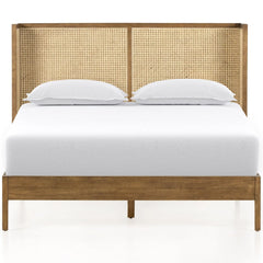 Viola Luxury Solid Wood Rattan Cane Bed - All Sizes