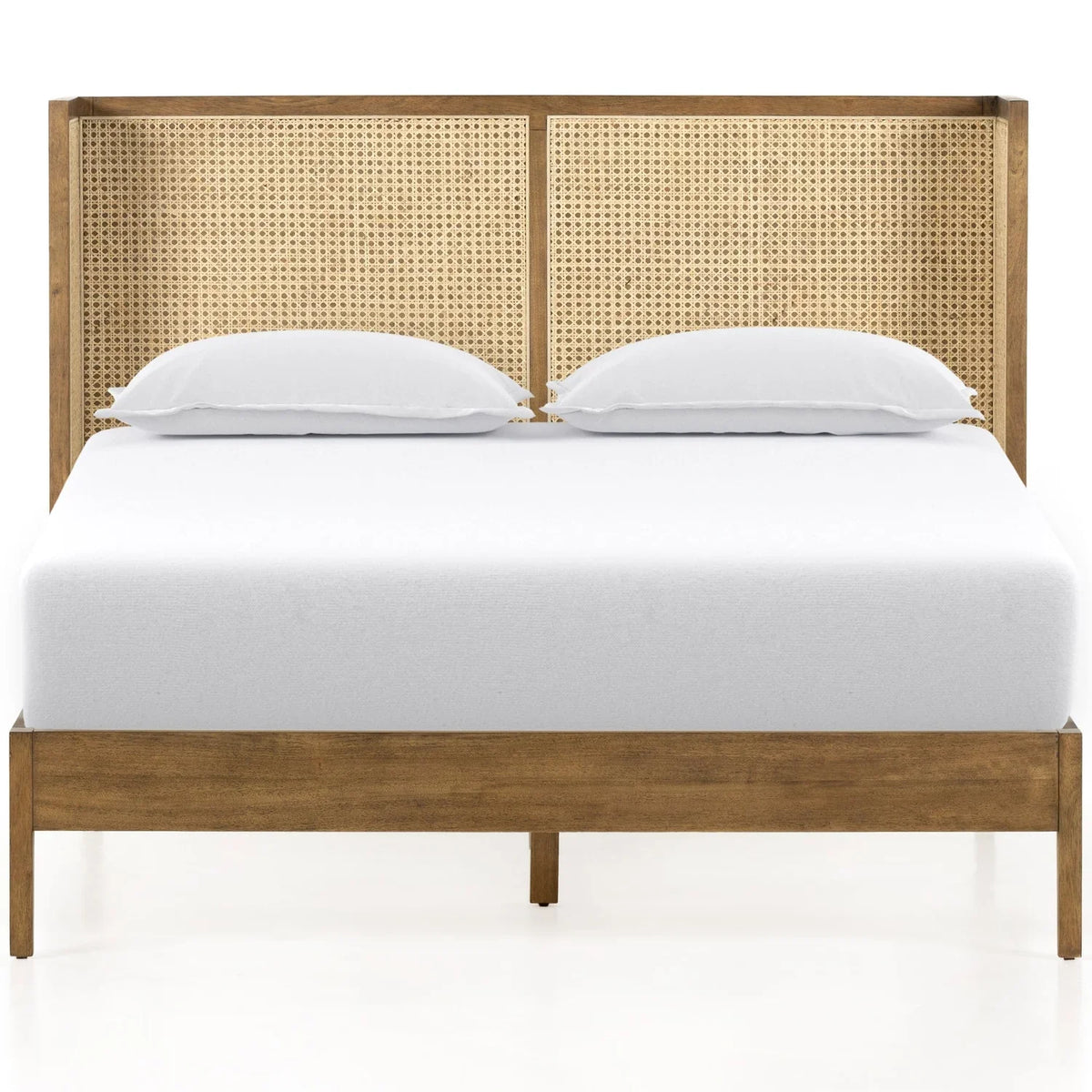Viola Luxury Solid Wood Rattan Cane Bed - All Sizes