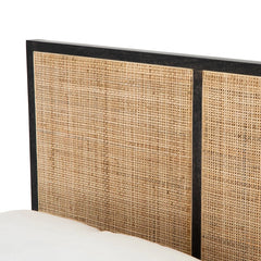 Exquisite Mango Wood Rattan Bed - All Sizes