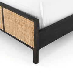Exquisite Mango Wood Rattan Bed - All Sizes