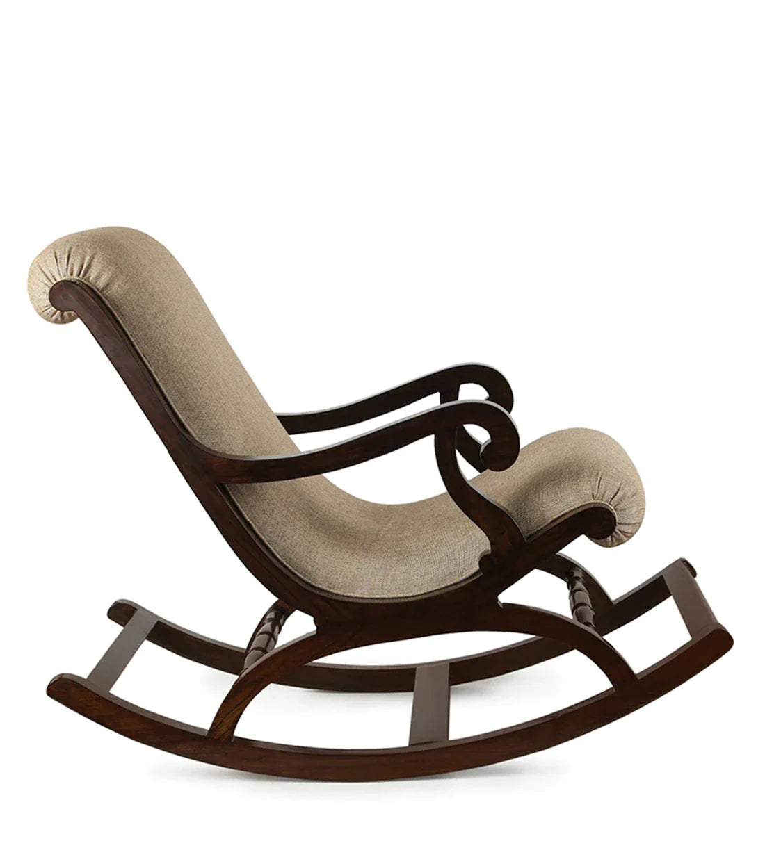 Modern Solid Wood Arm Chair in Walnut Colour