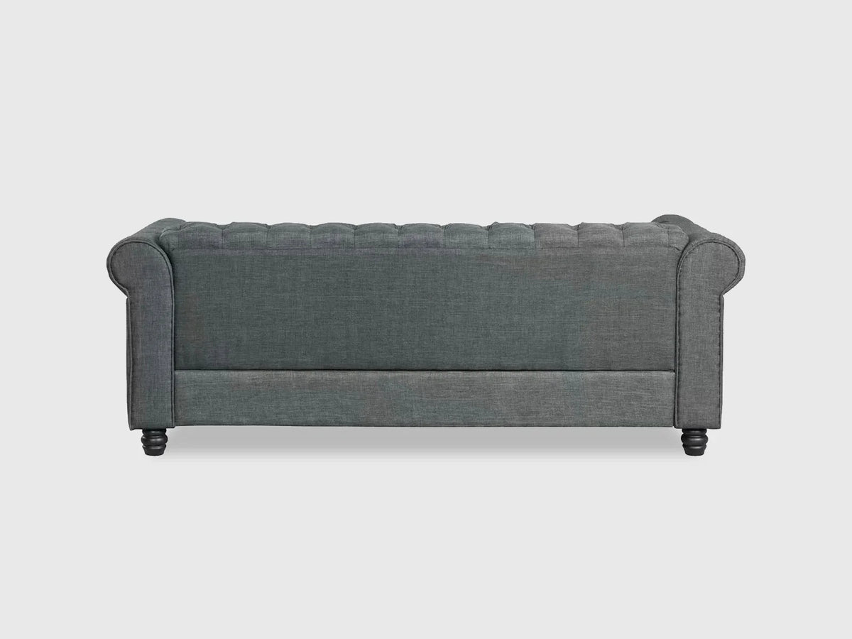Chesterfield Classy Three Seater Sofa Dark Grey