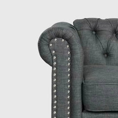 Chesterfield Classy Three Seater Sofa Dark Grey