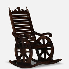 Classic Sheesham Wood Rocking Chair in Provincial Teak Finish