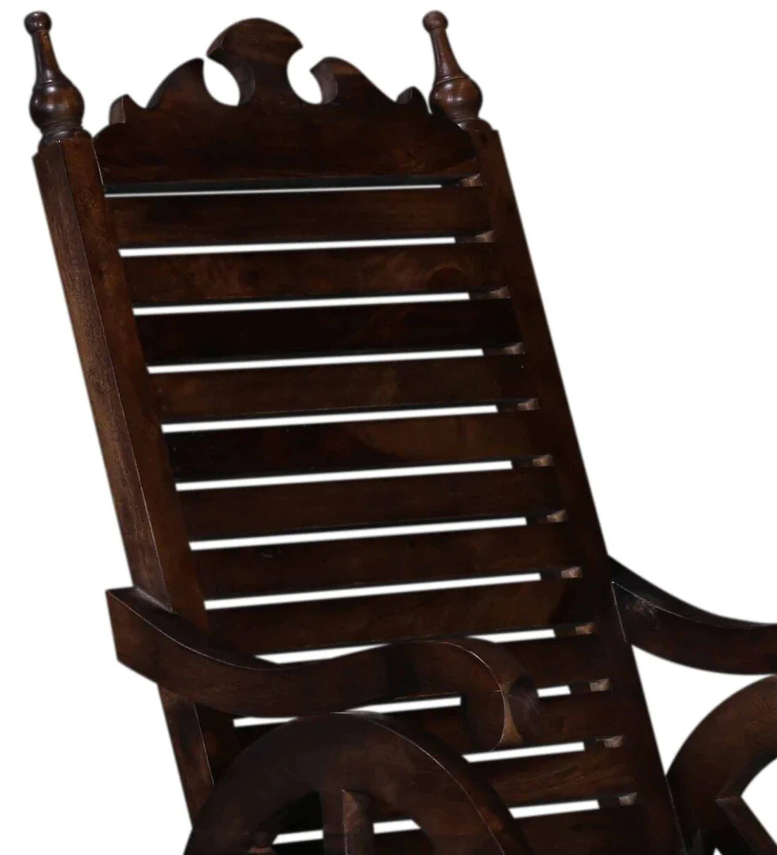 Classic Sheesham Wood Rocking Chair in Provincial Teak Finish