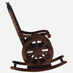 Classic Sheesham Wood Rocking Chair in Provincial Teak Finish