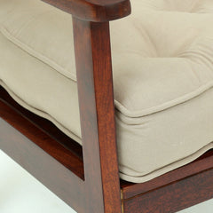 Modern Solid Wood Rocking Chair in Honey Oak Finish