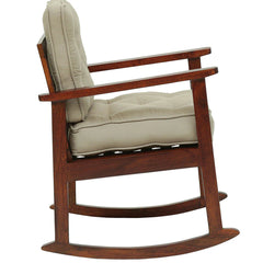 Modern Solid Wood Rocking Chair in Honey Oak Finish
