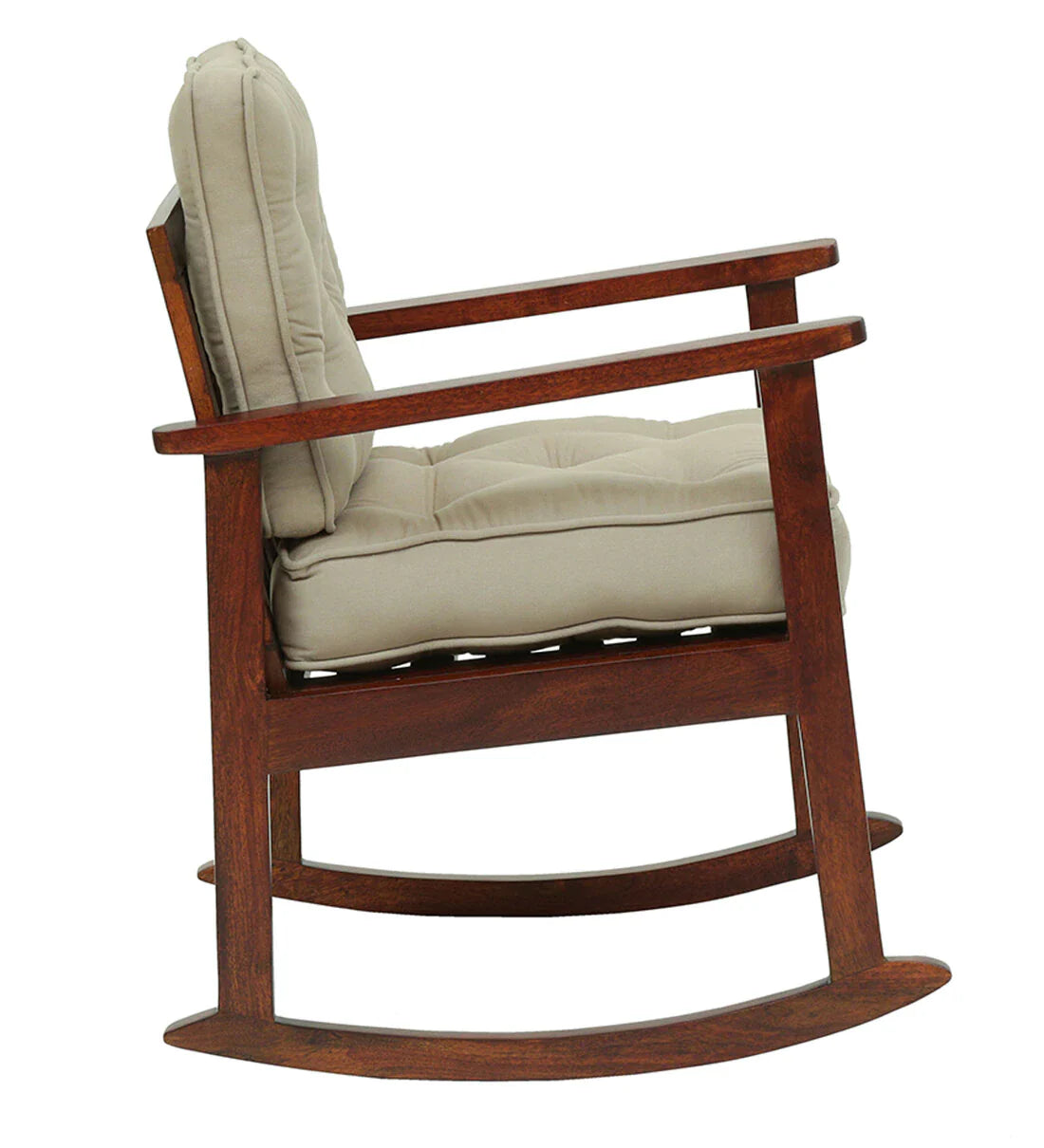 Modern Solid Wood Rocking Chair in Honey Oak Finish