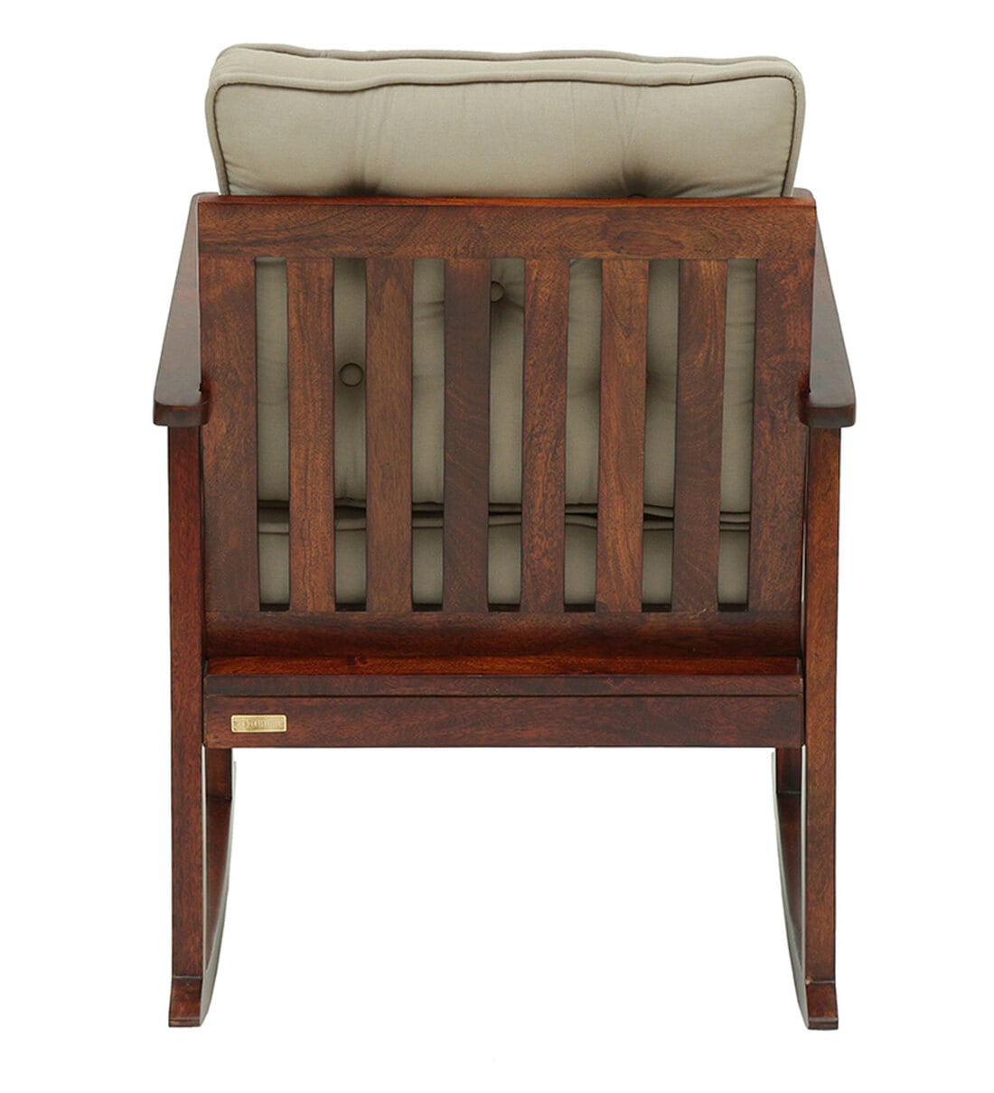 Modern Solid Wood Rocking Chair in Honey Oak Finish