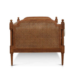 Classic Rattan Solid Wood Daybed - Natural Finish