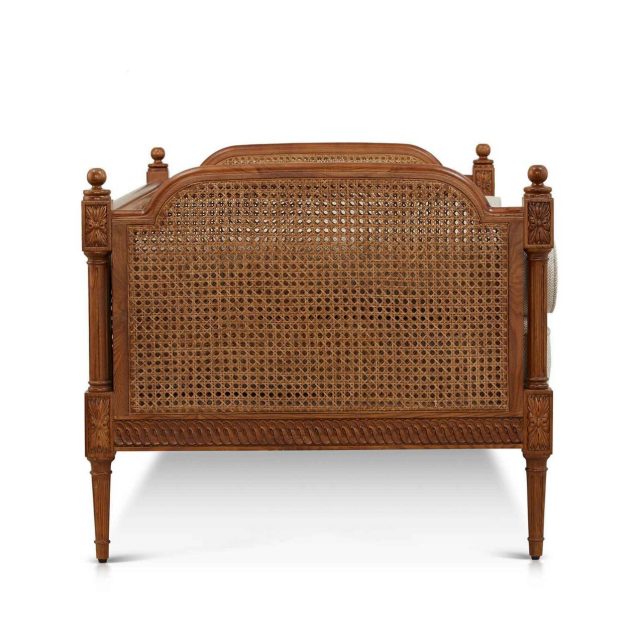 Classic Rattan Solid Wood Daybed - Natural Finish