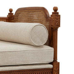 Classic Rattan Solid Wood Daybed - Natural Finish