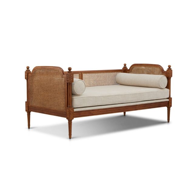 Classic Rattan Solid Wood Daybed - Natural Finish