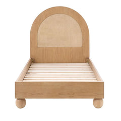 Rattan Kids Bed In Natural Finish