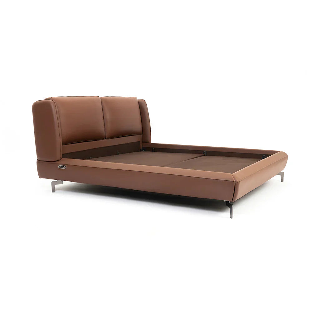 Delyssa Leather Upholstered Bed- All Sizes