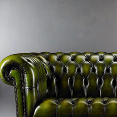 Lamar Chesterfield 3- Seater Leather Sofa