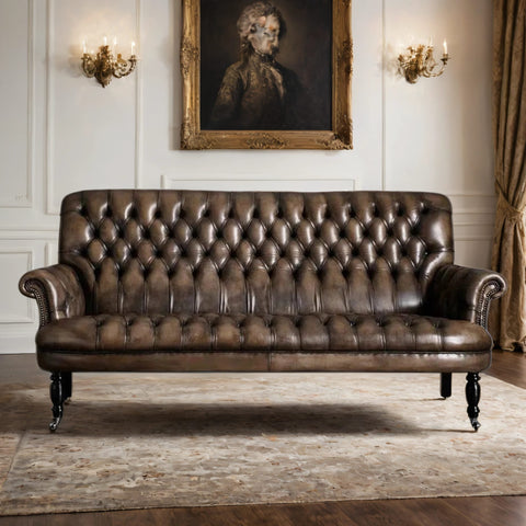 Alton Vintage Leather 3- Seater Sofa