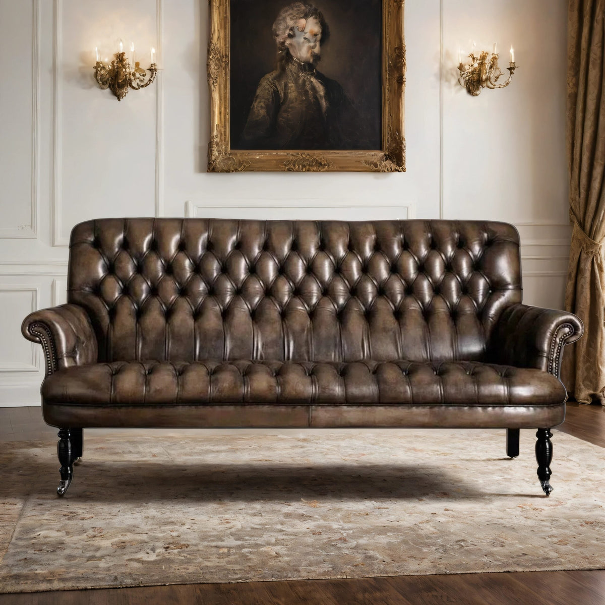 Alton Vintage Leather 3- Seater Sofa