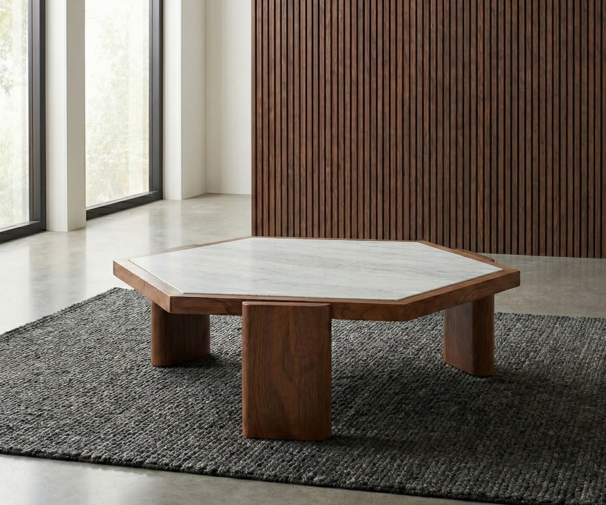 Aura Premium Natural Wood Coffee Table