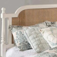 Ambre French Solid Wood Rattan Cane Bed- All Sizes