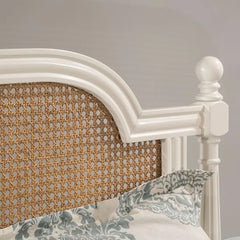 Ambre French Solid Wood Rattan Cane Bed- All Sizes