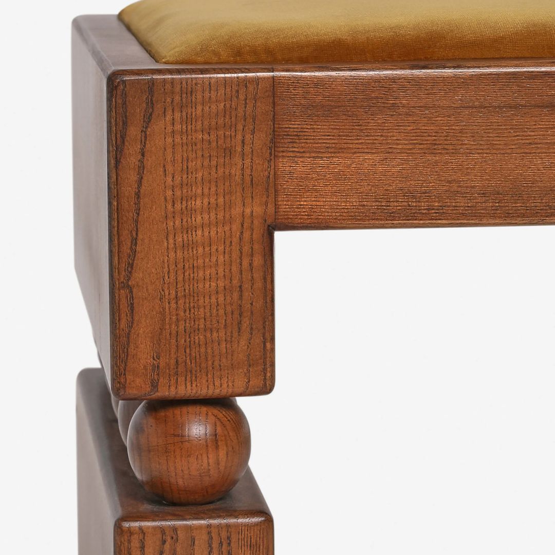 Marcel Velvet Cushioned Vintage Bench