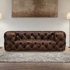Lidah Chesterfield 3- Seater Leather Sofa