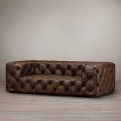 Lidah Chesterfield 3- Seater Leather Sofa