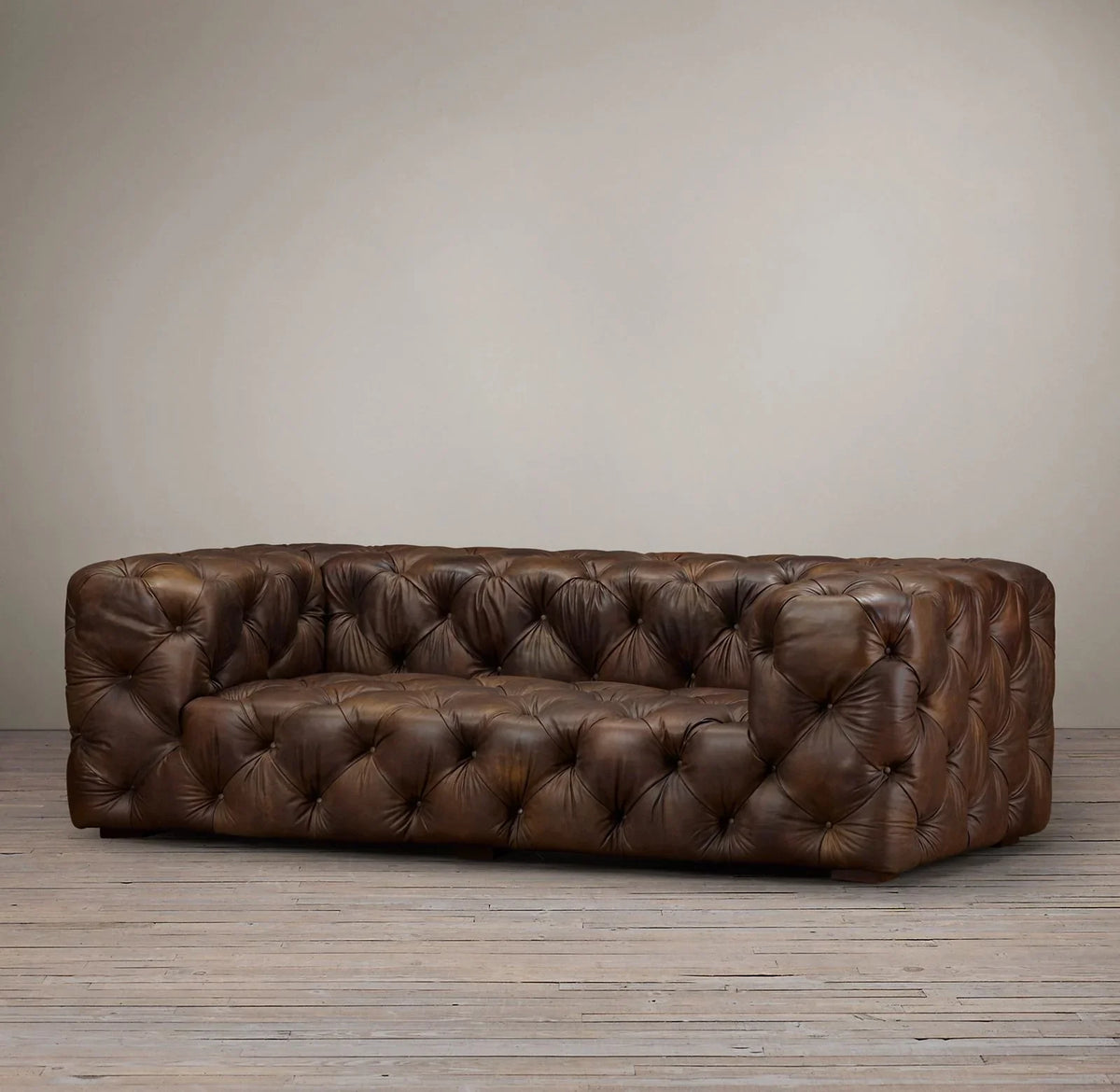 Lidah Chesterfield 3- Seater Leather Sofa