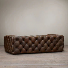 Lidah Chesterfield 3- Seater Leather Sofa