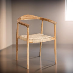 Classic Solid Teakwood Dining Table Set Rattan Chairs – 4 Seater, 6 Seater – All Sizes