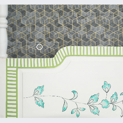 Jaipuri Hand Painted Solid Wood Poster Bed