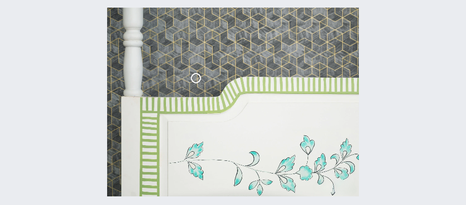 Jaipuri Hand Painted Solid Wood Poster Bed