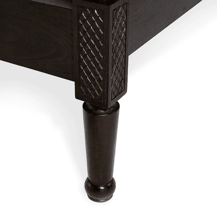 Imperial Solid Wood Poster Bed In Walnut Finish