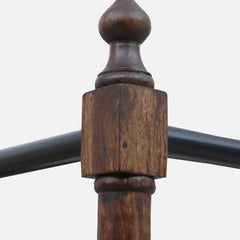 Traditional Sheesham Wood Poster Bed In Provincial Teak Finish