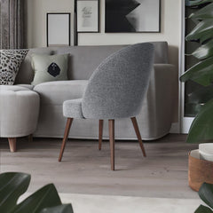 Modern Solid sheesham Wood and Fabric Lounge Chair