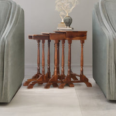 Modern Rajasthani Classy Hollis Solid Sheesham Wood Side Table
