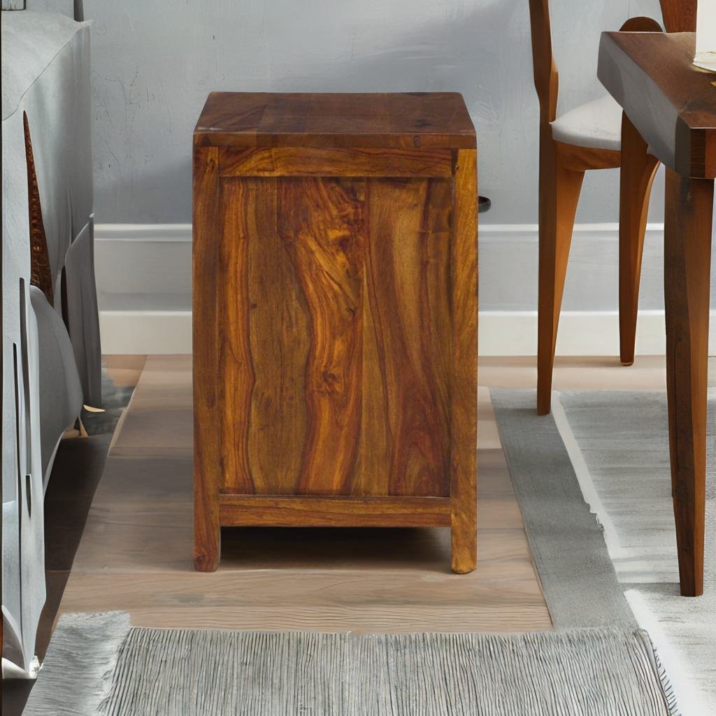Modern Elite Transitional Classy Solid Sheesham Wood Bedside Table