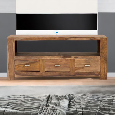 Wooden TV Unit Natural Finish | 35 Kg