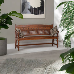 Modern Luna Stylish Solid Sheesham Wood Seating Bench