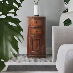 Classic Sheesham Wood Olive Bar Cabinet